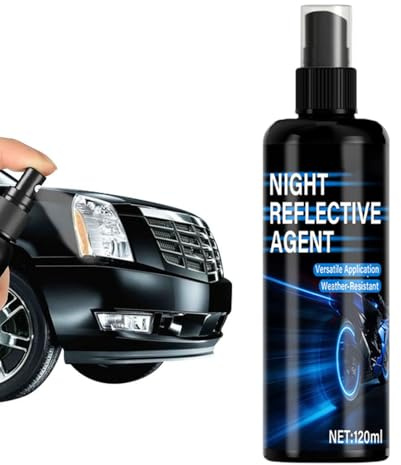 Vernice Spray Fosforescente - 120ml Agente Riflettente ad Alta Visibilità Notturna - Vernice Spray Riflettente - per Bici, Outdoor, , Ciclismo, Corsa, Zaino, Casco, Passeggino, , Abbigliamento, Auto