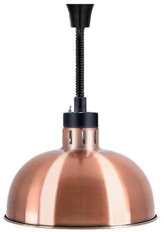 Bvdfgk Lámpara para Buffet para Calentar Alimentos Lámpara de para Comida Lámpara Colgante de Calefacción Luz para Mantener Platos Calientes, Bronce, Individual