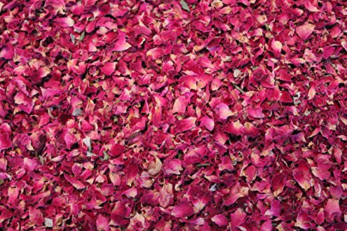 1000Kräuter Rosenblüten rot Rosenblütenblätter Essblüten Teeblüten Rosenblütentee Dekoblüten Hochzeit essbare Blüten (200g)