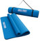GORILLA SPORTS® Yogamatte - 190x60x1,5 cm oder 190x100x1,5 cm, mit Tragegurt, Phthalatfrei, Rutschfest, Farbwahl - Gymnastikmatte, Fitnessmatte, Sportmatte, Trainingsmatte, Übungsmatte Blau