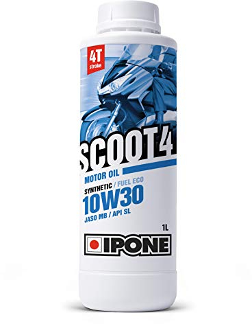IPONE – Huile Moteur Scooter 4 Temps 10W30 Scoot 4 - Semi-Synthétique – Protection du Moteur – Economie de Carburant – Conduite Agréable - Usage Régulier - Bidon 1 Litre