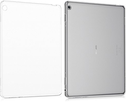 kwmobile Carcasa Compatible con Huawei MediaPad M3 Lite 10 Funda - Ultrafina y Flexible de plástico TPU - Puertos y Botones accesibles - Transparente