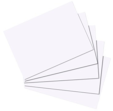 Herlitz Karteikarten, 170 g/m², holzfrei (3000 Stück, DIN A7 | weiß blanko)