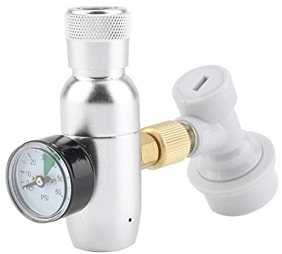 TOPINCN 16G Regulator Co2 Charger Kit Gas Disconnect Stainless Steel Beer Kegerator Home Draft Beer Bottle Homebrew Accessories(0-60Psi)