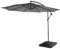 Mendler Ampelschirm Acerra, Sonnenschirm Sonnenschutz, Ø 3m neigbar, Polyester/Stahl 11kg mit Ständer - grau