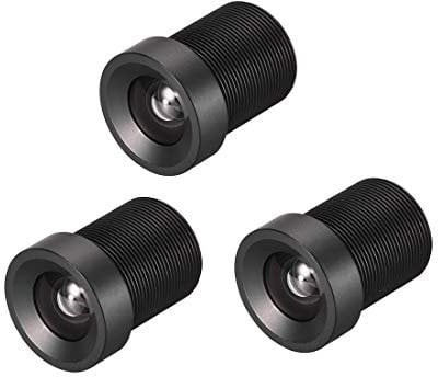 sourcing map 3 Pcs CCTV Camera Lens 6mm Focal Length 720P F2.0 1/3 Inch Wide Angle for CCD Camera