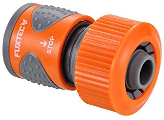 Fuxtec Wasserstop Schlauchstück Basic 3/4 Zoll FX-WST3 für einen schnellen werkzeuglosen Anschluss an den Wasserhahn ohne Wasserverlust