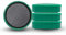 MAUL Magnet MAULsolid, SB-Verpackung – bruchsichere und kleine Magnete für einen vielseitigen Einsatz – Magnet rund mit modernem Design – Ø 32 x 9,6 mm – 4er Pack – grün