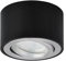 KYOTECH LED Aufputz Deckenleuchte Flach 230V Schwenkbar Ø80x50mm Downlight Mit 5W Modul Aufbauspot Warmweiß 3000K 400LM Spotleuchte Rund Schwarz Gebürstet