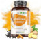 Curcuma Capsule Bio Vegane, Curcuma Complex con Aggiunta di Zenzero (da Zingiber Officinale R.) e Pepe Nero (da Piper Nigrum L.), Integratore Turmeric Biologico, Senza Glutine né OGM, Prodotto in UK