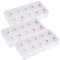 Lurrose 6pcs Fake Nail Case 10-Grid Nail Tips Rhinestones Storage Box Container Empty Transparent Earring Ring Jewelry Organizer