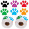 Hunde Pfoten Druck Aufkleber 2 Rolle Pfotenaufkleber 1000 stück Bunte Bärentatze Etiketten Aufkleber für Scrapbook Craft Labels Wandtattoos Dekoration