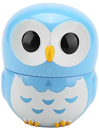 Hochwertiger Eulen-Timer, einfach zu bedienender Timer, mechanischer Timer, langlebige Küche für zu Hause(Blue)