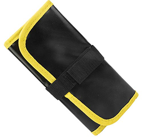Alomejor Aufbewahrungstasche für Angelgeräte Tragbare Roll-up-Angelköder für Großwild Löffel Köder Jigs Cast Lure Schutzbeutel Taschen für das Angeln im Freien(Gelb)
