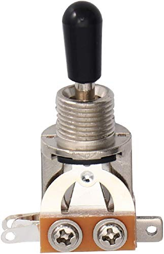 3-Wege-Gitarren-Kippschalter, Tonabnehmer, runde Spitze, Schalter für Gibon Epiphone Les Paul Gitarrenteil (schwarz)