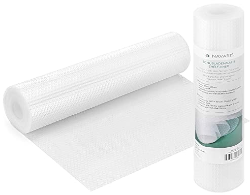 Navaris Protector antideslizante para cocina - Alfombrilla de goma EVA para forrar cajones interior de muebles nevera - Rollo antihumedad 600 x 30 CM