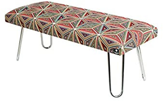 EMRA WOOD M-DEKO LGM-12 Sitzbank Hocker Chesterfield Handgemacht nach Maß Polsterbank Bettbank Gesteppt Velours Malawi (115, Höhe 50cm Tiefe 30cm)