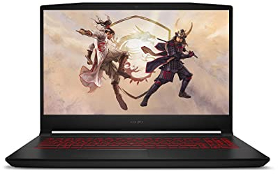 MSI Katana GF66 11UC072XES Gaming-Laptop, 39,6 cm (15,6 Zoll), FHD (Intel Core i7-11800H, 16 GB RAM, 512 GB SSD, GeForce RTX3050 4 GB, kein Betriebssystem), Schwarz, spanische QWERTY-Tastatur