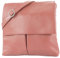 modamoda de - T63 - ital Umhängetasche Schultertasche Nappaleder, Farbe:Altrosa