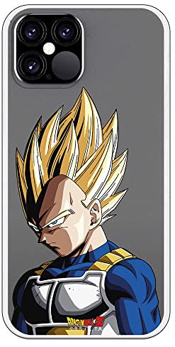 Personalaizer Official Dragon Ball Z Vegeta Super Saiyan Flexible Silicone TPU Transparent Case for iPhone 12-12 Pro - Printed Design