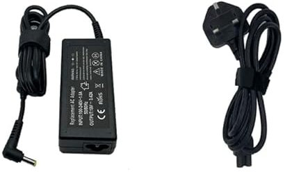 19V 3.42A 65w 5.5 * 1.7mm Replacement Laptop adapter charger for Acer Aspire ES1-523-231L, ES1-523-2367, ES1-523-23P3 with UK Plug Power Cable
