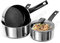 Prestige 9 x Tougher Stainless Steel Saucepan Set, 3pce