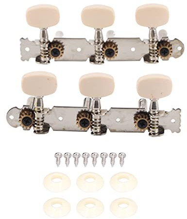 Guitar Tuning Peg, Guitar Tuning Key, Guitar Tuners Machine Heads Tuners Dual Holes 3R 3L Tuning Keys String Pegs for Acoustic Folk Electric Guitar