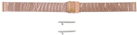 HURRISE Bracelet De Montre en Maille en Acier Inoxydable Tissé Accessoire De Remplacement De Bracelet De Montre pour Hommes Femmes Or Rose(8 mm)