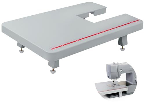 Ebusin Nähmaschinen Erweiterungstisch für Schwerlastnähmaschinen 4411, 4423, 4432, 4452, 5511, 5523, 5532, 6335, Erweitern Sie den Arbeitsplatz mit stabilem klappbarem Bein