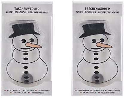 Wiederverwendbare Taschenwärmer Taschenofen Wärmekissen bis 55 Grad Schneemann-Form mehrfach nutzbar durch Aufkochen (2)