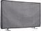 kwmobile Funda para Monitor 55 TV - Protector Antipolvo y antihuellas de Lino para Pantalla de TV - Gris Oscuro