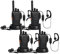 Talkie Walkie PT88E PMR446 sans Licence 16 Canaux, Rechargeable avec Chargeur USB, Lampe de Poche LED, Talkie Walkie Professionnel avec Oreillette pour la Famille, l'école (4pcs, Noir)