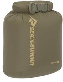 Sea to Summit - Lightweight Dry Bag XS 3L - wasserdichte Aufbewahrung - Rollverschluss - Recycling-Gewebe - Befestigung & D-Ring - Wandern & Paddelsport - 17 x 13.3 x 21.3cm - Olive Green - 45g