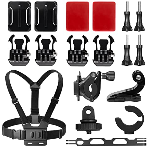 AKASO Action Cam Ski-Kit kompatibel mit EK7000/EK7000 Pro/Brave 4/Brave 4 pro/Brave 7 LE/Brave 7/Brave 8/V50X/V50 Pro/V50 Elite/GoPro Hero 11 10 9 8 7/Apexcam Action Kamera