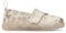 TOMS Youth Girl's Classic Alpargata Espadrille Loafer Flat, Natural Foil Ojai Floral Print, 2 UK