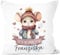 SpecialMe® Kissen-Bezug Weihnachten Tier-Motive personalisiert mit Namen Namenskissen Geschenk für Jungen und Mädchen Baby Maus weiß Standard