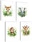 mojoliving Bilder Kinderzimmer jungen Baby Zimmer Poster Set Wandbilder Kinderzimmer mädchen Babyzimmer Deko Bilder für Baby Zimmer Dekoration (Set Tier Babies: Reh, Elefant, Affe, Giraffe)