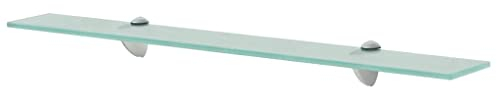 ARKEM Estante Flotante de Cristal 70x10 cm 8 mm Transparente, Estante de Pared, Estante de baño, Estante de Cristal, Cristal Transparente