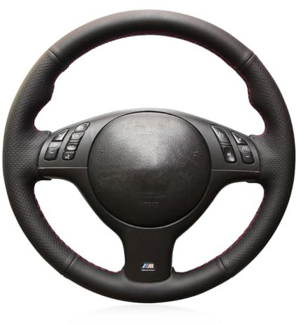 MEWANT Handgenähte Lenkradhülle für BMW 3er E46 E46/5 Serie 2004–2005/5 Serie E39 2002–2003 / M3 2001–2006 / M5 2000–2003