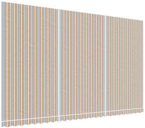 vidaXL Markisenbespannung, Markisenstoff UV-beständig, Markisentuch Wasserabweisend, Ersatzstoff Markisen-Zubehör, Mehrfarbig Gestreift 6x3,5m
