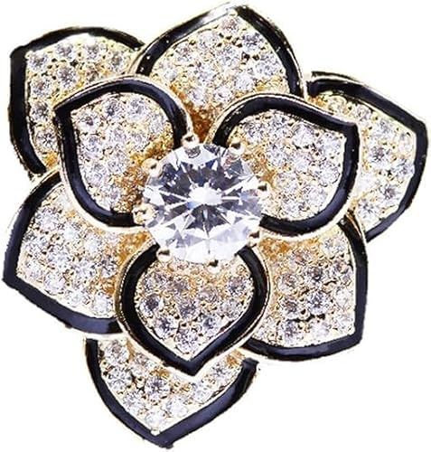 Strass Kamelie Brosche Elegante Kristall Blume Sicherheitsnadeln Anstecknadel Kleidung Hut Tasche Accessoires Vintage Hochzeit Blumenstrauß Broschen Party Schmuck Geschenke