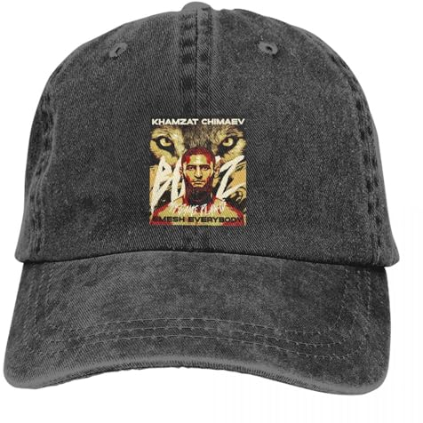 WVVCXCC Baseballkappe Unisex und modisch Khamzat Chimaev, Geschenke für MMA Baseballkappe Männer Tschetschenien TSCHETSCHECHEN Mützen Farben Frauen Sommer Snapback Kappen Sport Outdoor-Geschenke