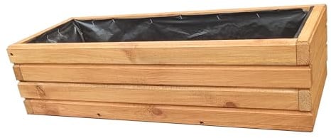 FKL DESIGN Home Deco Nuevo Jardinera de Madera Top Jardinera terraza jardín Lista para Montar D2 Roble (100 cm)