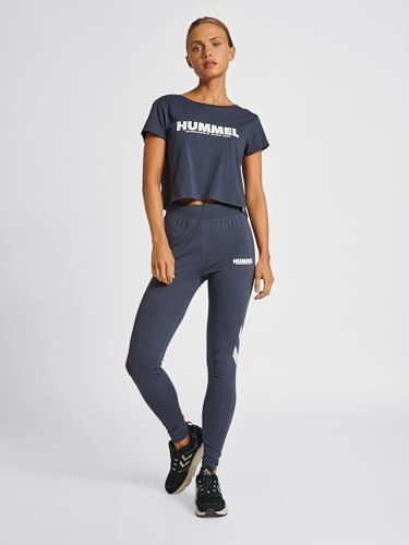 hummel hmlLEGACY Cropped T-Shirt Damen blau, S Damen