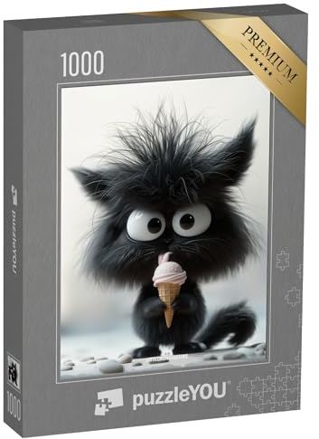 puzzleYOU: Puzzle 1000 Teile „LITTLEMONSTERTIME: Sprinkle“ – aus der Puzzle-Kollektion Illustrationen, Kunst & Fantasy