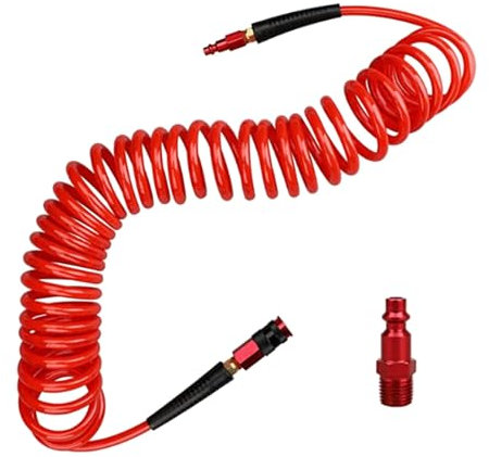 Tuyau d'air en polyuréthane - Limiteur de flexion - Tuyau compresseur d'air - Raccord rapide 1/4