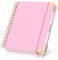 Yarotm Notizbuch A4 Liniert - 1PC Spiralblock Notebook 21.6x28cm - 80GSM Papier Liniert Notizheft A4 - Rosa Tagebuch Spiralbindung - 300 Seiten/150 Blatt Hardcover Notizblock A4 Abreißen