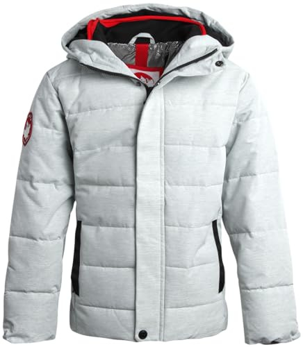 CANADA WEATHER GEAR Herren Winterjacke - Heavyweight Puffer Jacket - Casual Coat for Men (M-XXL), Heather Grey 2, X-Large