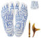 Alaoo Ensemble de Chaussettes de Réflexologie, Chaussettes de Réflexologie avec Outil de Massage, Reflexology Socks Chaussettes de Massage pour Réflexologie des Pieds(Hommes-Grand)