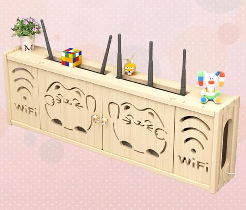 WLAN Box Verstecken,Router Schrank Weiss Router Box Aufbewahrung Box Um Kabel Zu Verstecken Kabel Boxen Aufbewahrung,B-71x24cm